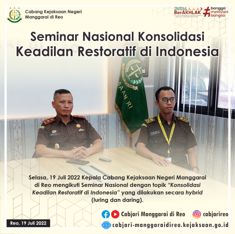 Seminar Nasional Konsolidasi Keadilan Restoratif di Indonesia