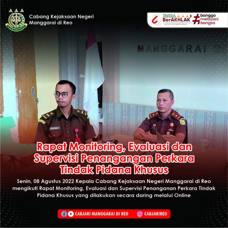 Rapat Monev & Supervisi Penanganan Perkara Pidsus