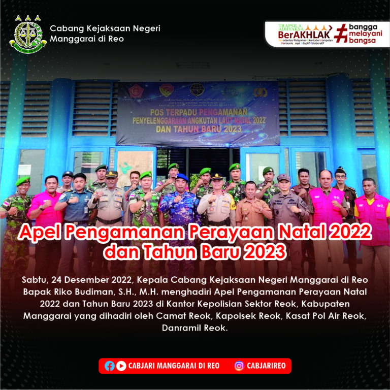 Apel Pengamanan Perayaan Natal 2022 dan Tahun Baru 2023