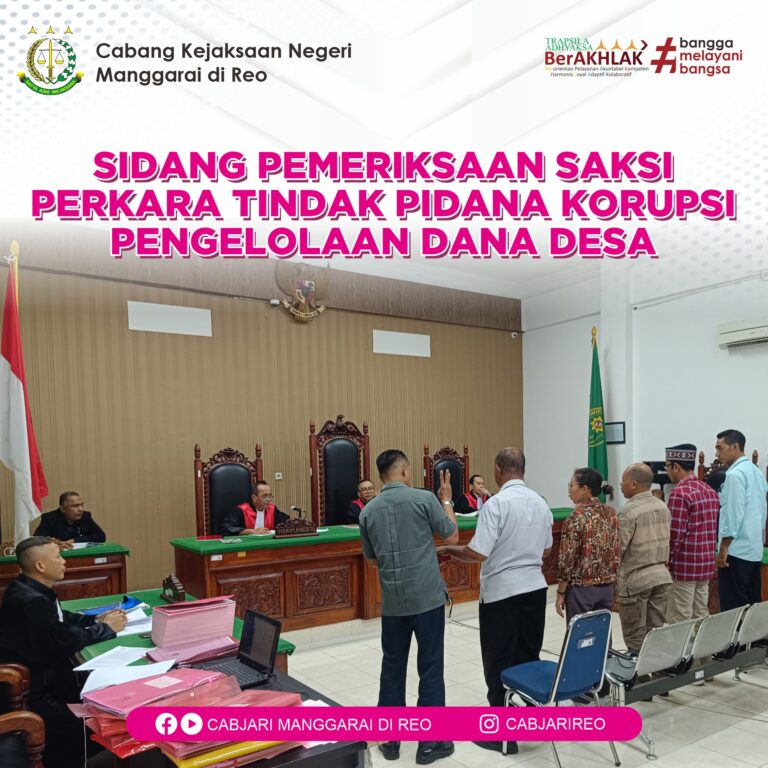 Sidang Perkara Tindak Pidana Korupsi