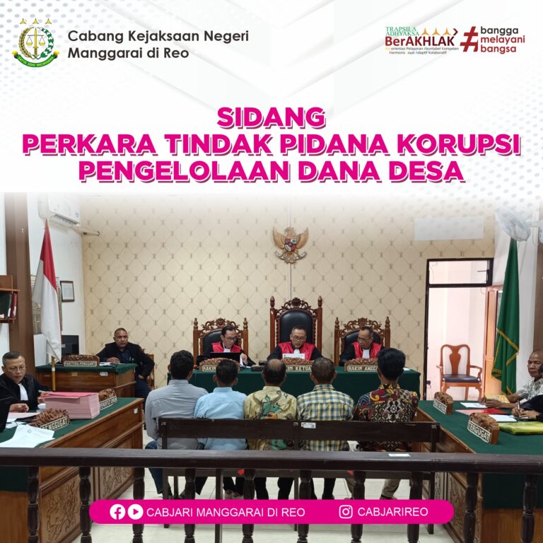 Sidang Perkara Tindak Pidana Korupsi Pengelolaan Dana Desa